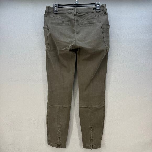 Liverpool Cargo Jeans Women's 8/29 Olive Green The Ankle Cargo Skinny Preppy - Picture 2 of 16